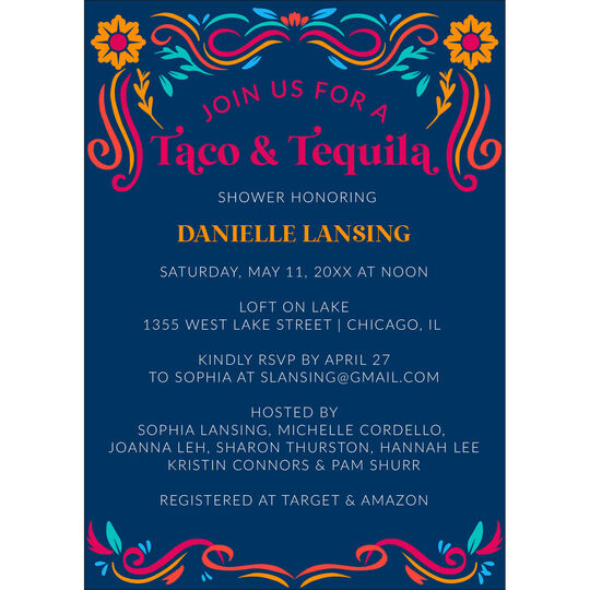 Fiesta Bridal Shower Invitations